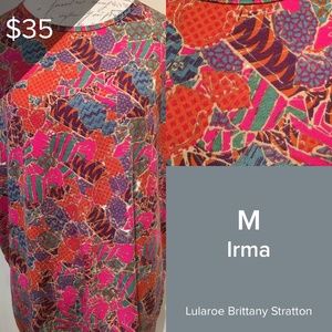 Brand new with tags. Lularoe Irma Tunic.